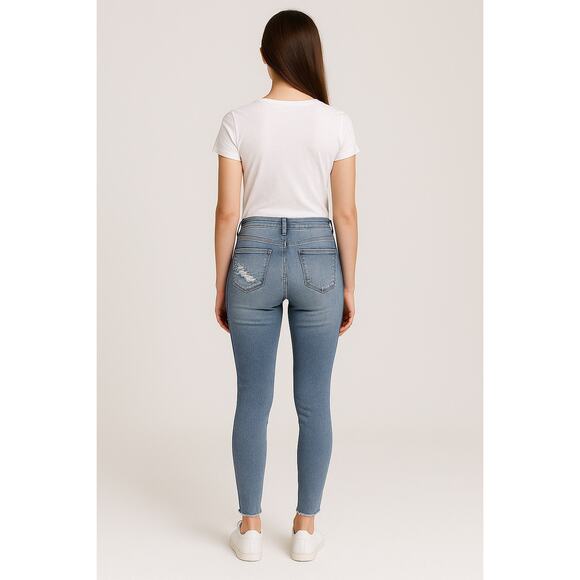 Spanx Two-Tone Distressed Skinny Jeans Medium M - Picture 3 of 9